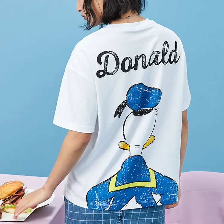 LiNing x Disney Drop Shoulder Sleeve T Shirt Women's White-4