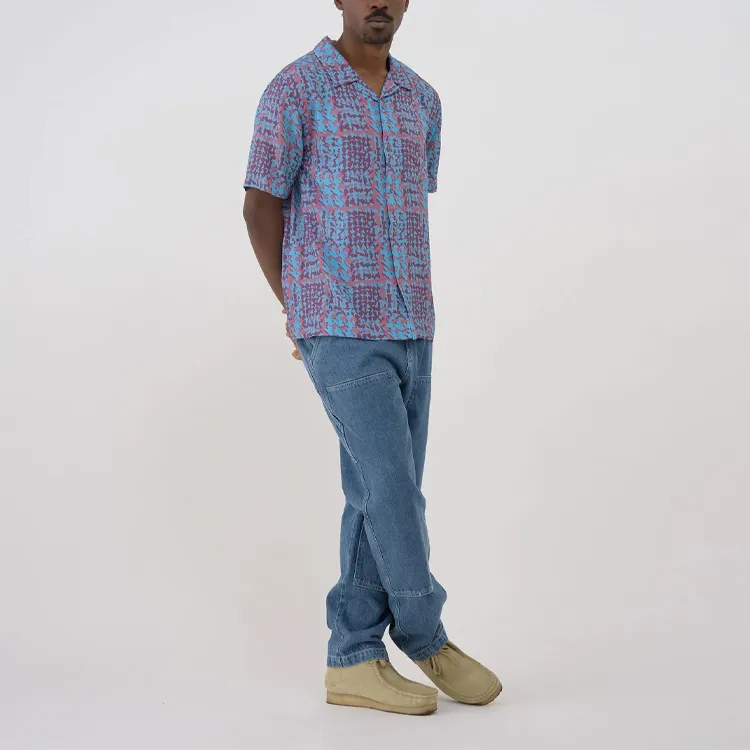 Stussy Hand Drawn Houndstooth Shirt-8