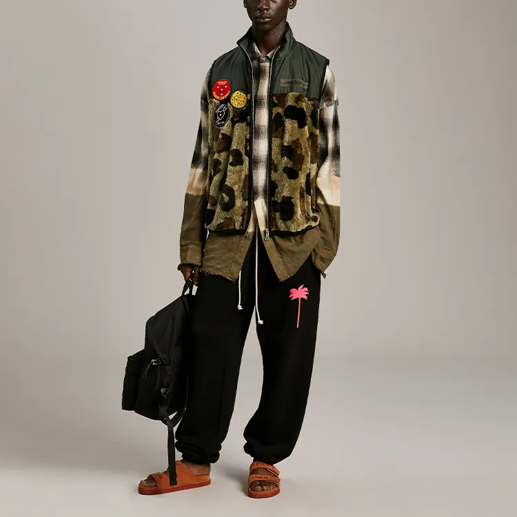 PALM ANGELS Vests Men Army Green-6