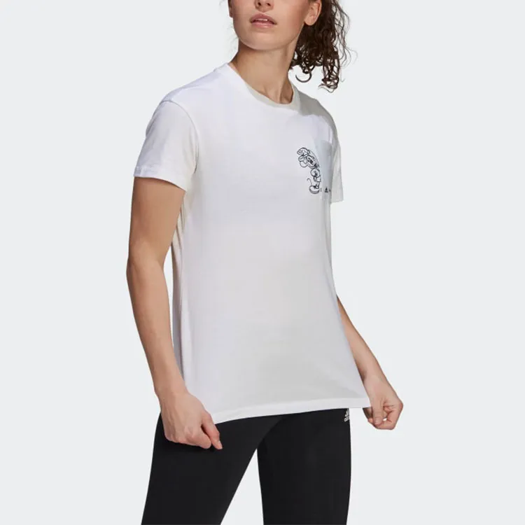 Adidas Disney Co-branded T-Shirts Women's White-2