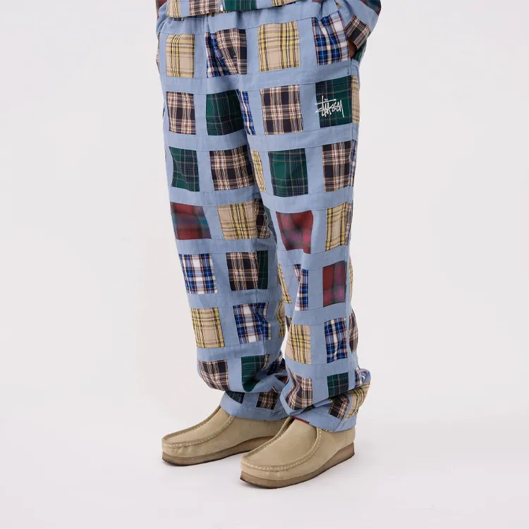 Stussy Madras Patchwork Relaxed Pant-3