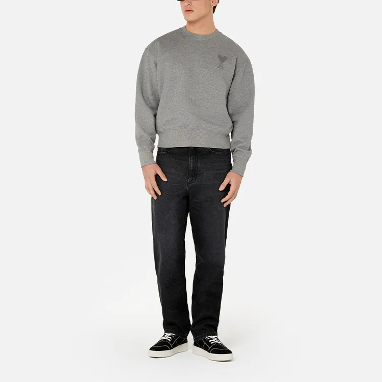 AMIPARIS Ami De Coeur Tonal Boxy Fit Crewneck-2