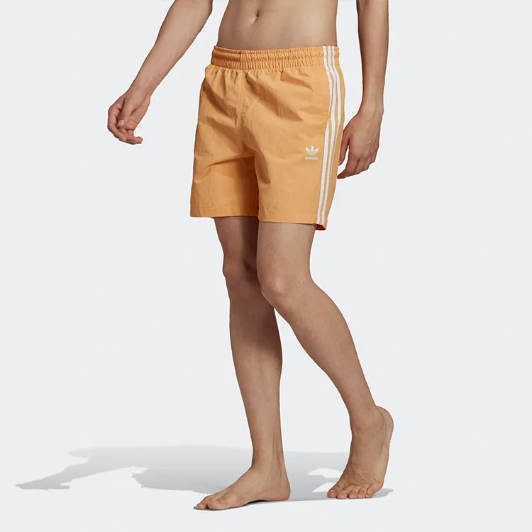 Adidas Originals 3 Stripes Casual Shorts Men Orange Yellow-3