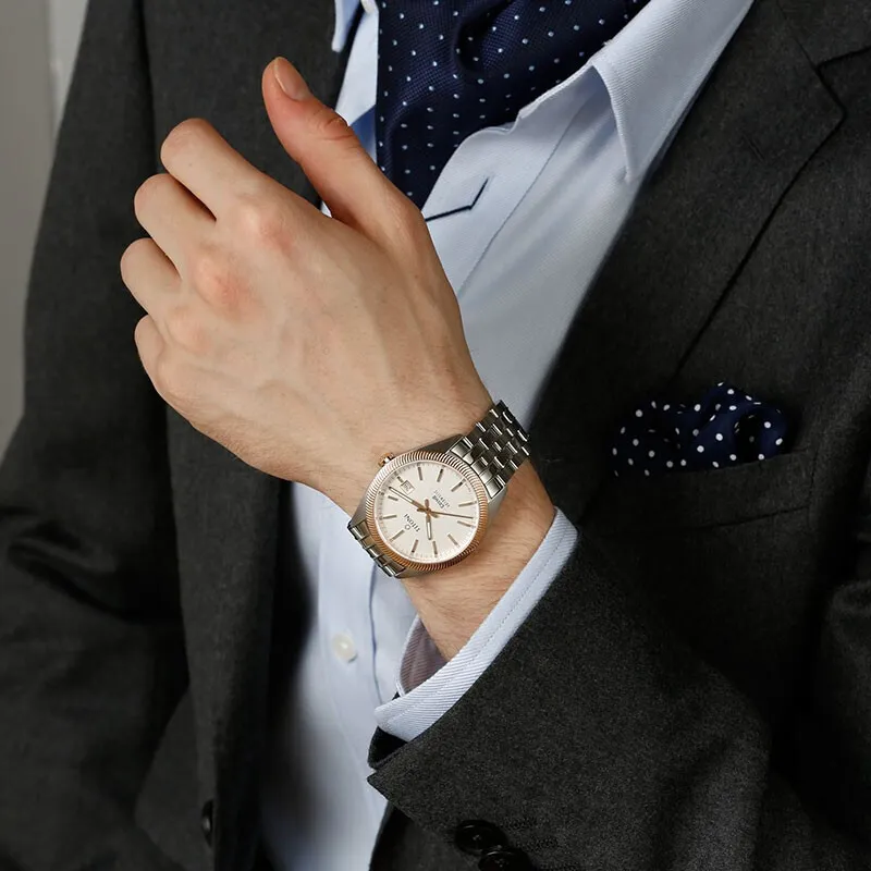 TITONI Universe Automatic Mechanical Movement Men's Watches Watch 41mm White Dial-2