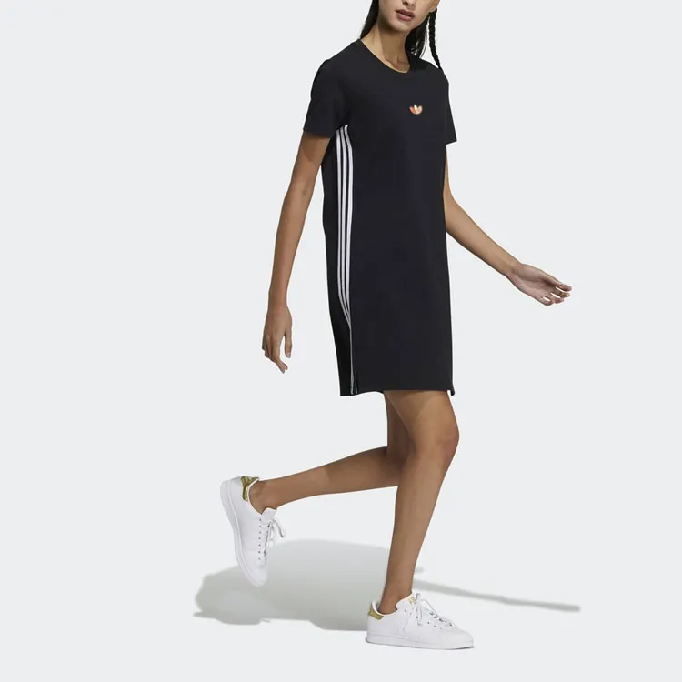 Adidas Originals Short Sleeved Dresses Women's Black-4