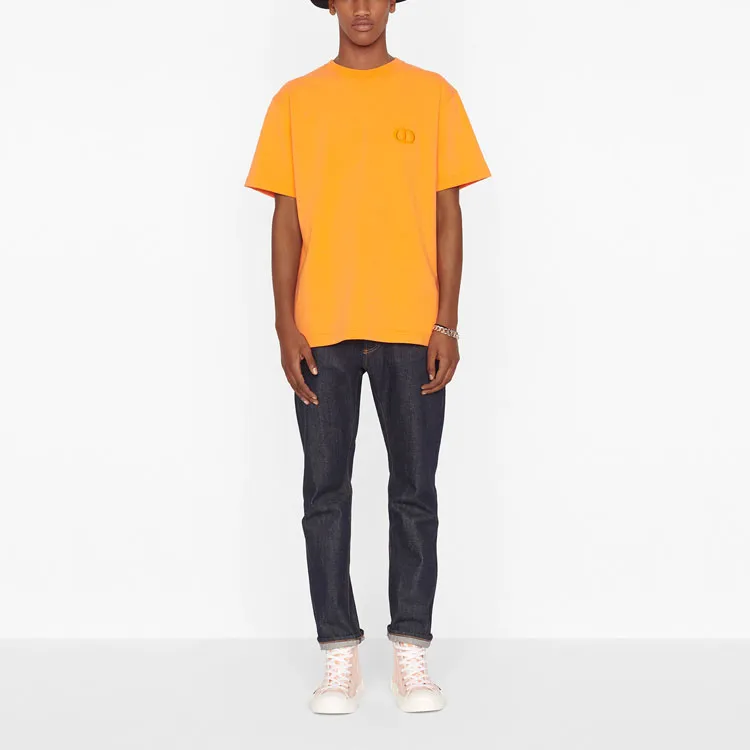 DIOR Quarterly New Products T Shirts Men Orange-3