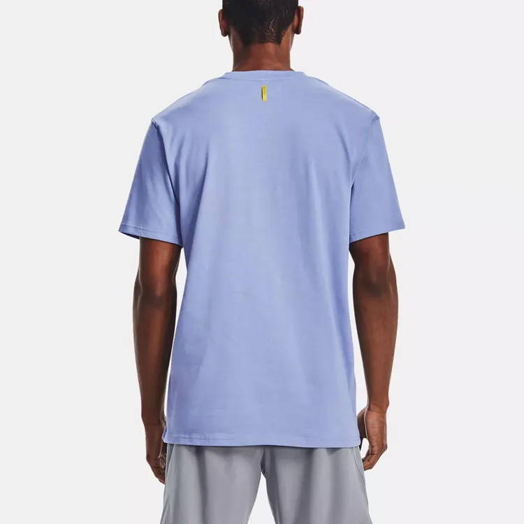 Under Armour Embroidered T Shirts Men Blue-4