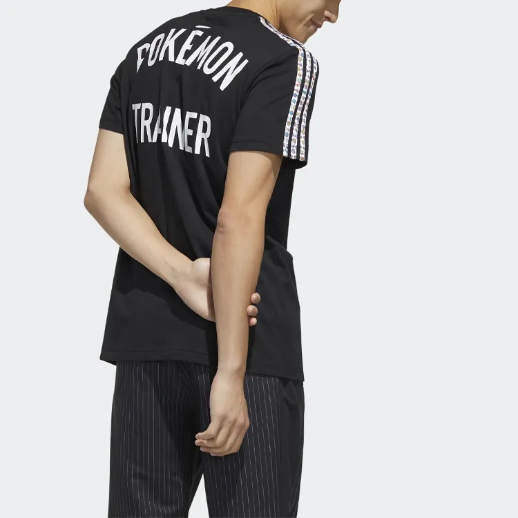 Pokemon X Adidas T Shirts Men Black-3