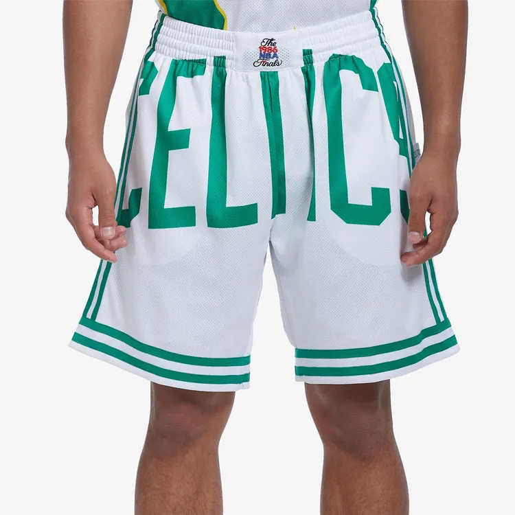 Mitchell & Ness Basketball Shorts Men's White/Green-3