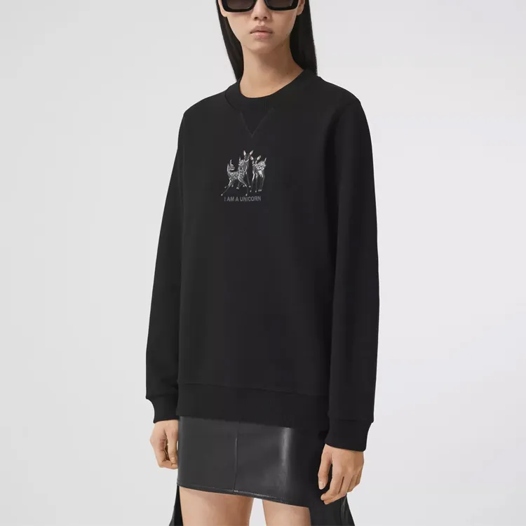 Burberry Sweatshirt Women's Black-3
