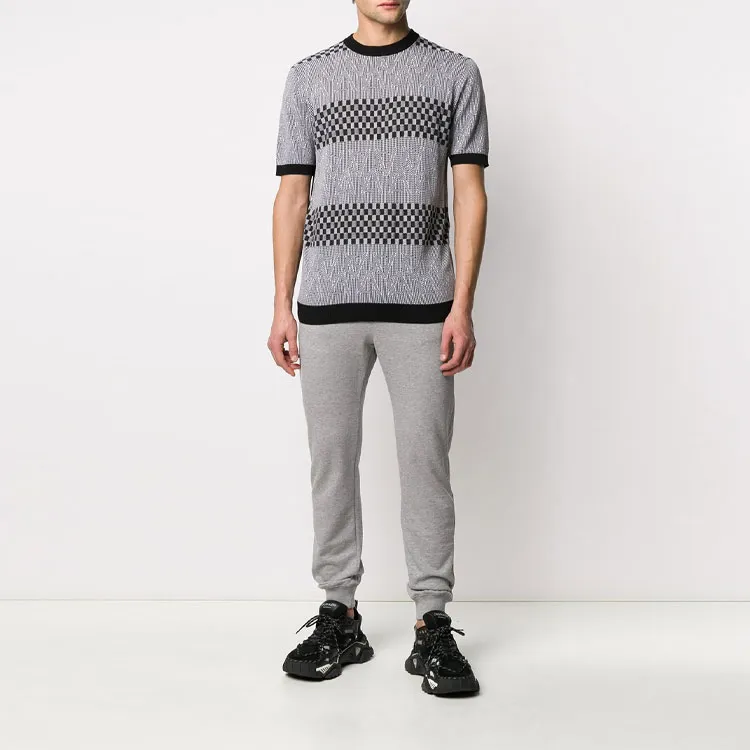 VERSACE Knitted Sweatpants Men Gray-4
