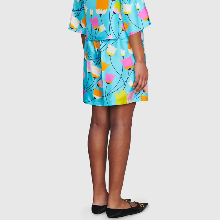 GUCCI Casual Shorts Women's Blue-2