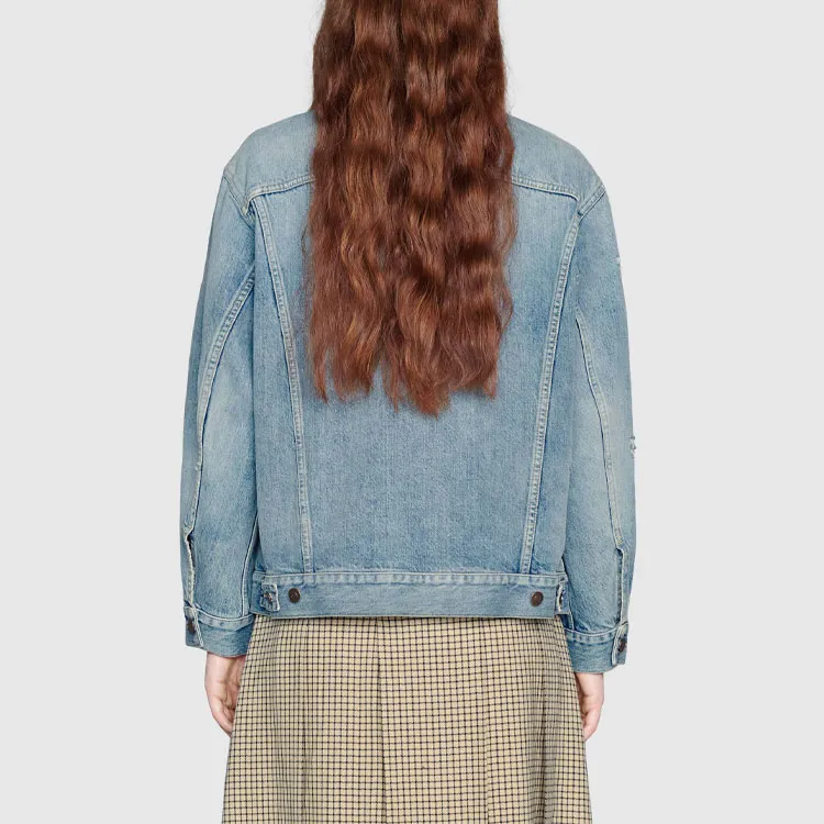 GUCCI Denim Jackets Women's Blue-2