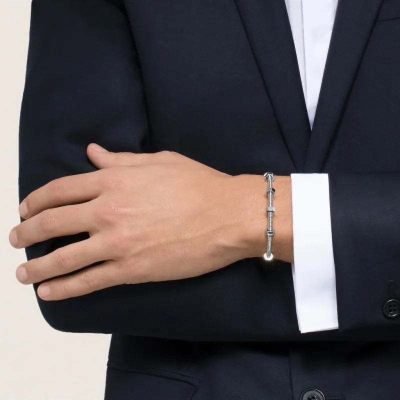 CARTIER 18K White Gold Bangles Unisex-4