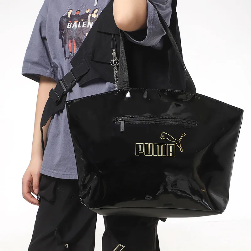 PUMA Artificial Leather Combo Bag, Jelly Bag, Tote Bag, Shopping Bag, Handbag, Shoulder Bag Unisex Black-1