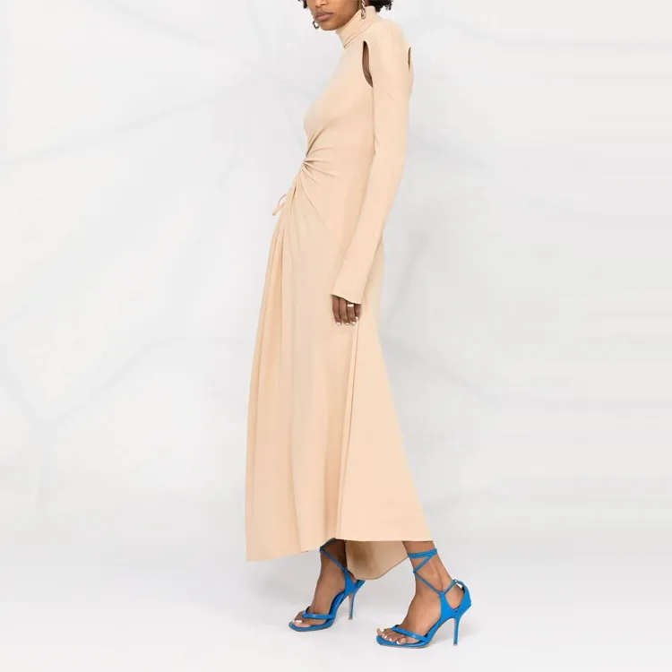 OFF-WHITE SS21 Long-Sleeved Dresses Women's Dusty Pink-3
