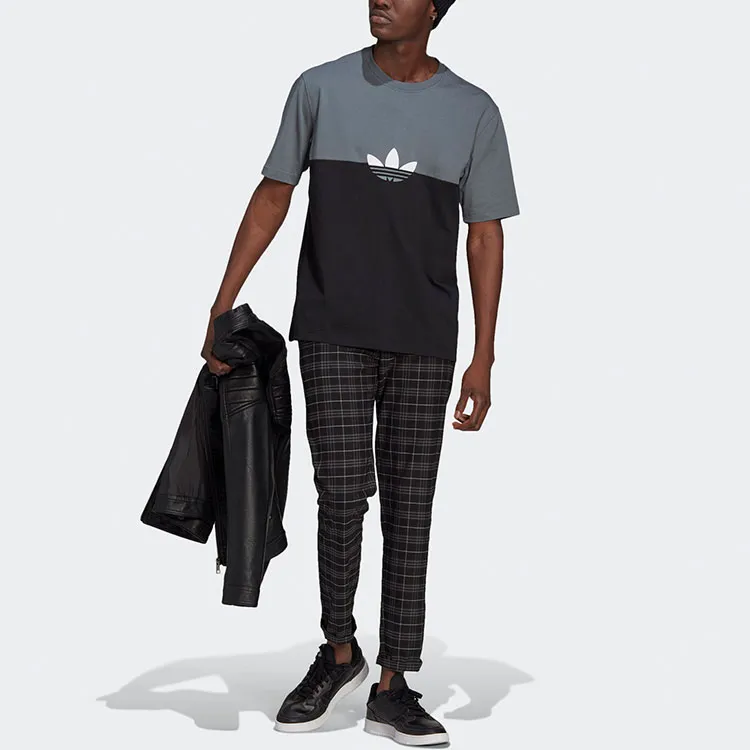 Adidas Set in Sleeve T Shirt Men's Blue Black Multicolor-1
