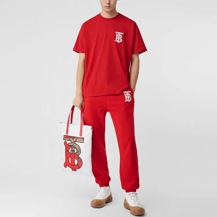 Burberry T-Shirts Men Red-4