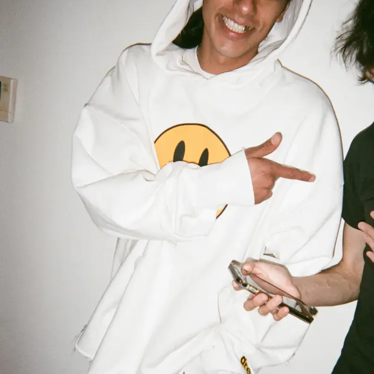 Drew House Smiley Collection Sweatshirt Unisex White-4