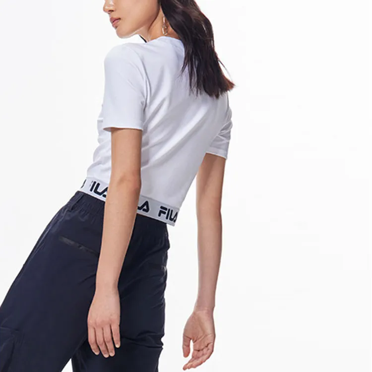 FILA Crop Tops Women's White-4
