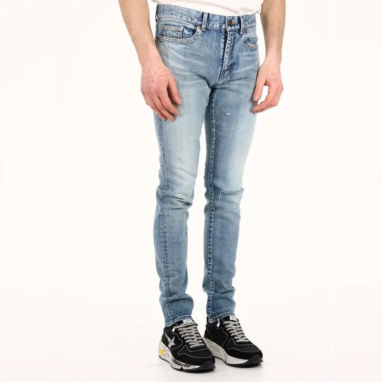 SAINT LAURENT Skinny 5 Pocket Low Denim Jeans-4