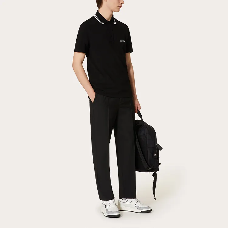 Valentino Polo Shirts Men Black-2
