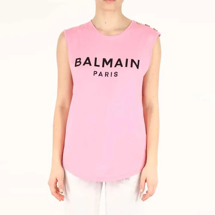BALMAIN T-Shirts Women's Pink-2