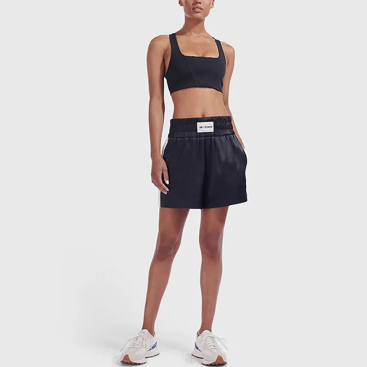 Staud X New Balance STAUD BOX Casual Shorts Women's Black-4