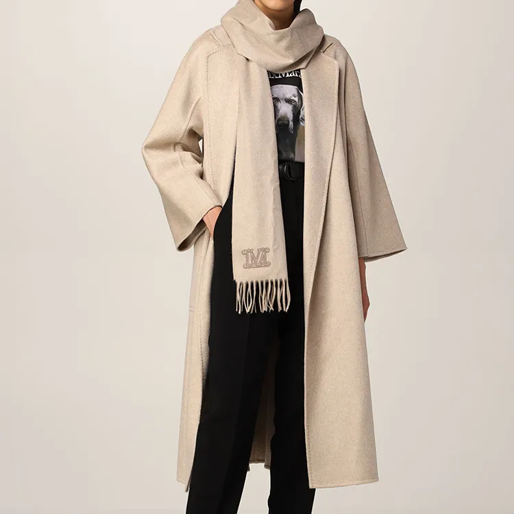 MaxMara Knit Scarves Women's Beige/Tan-3