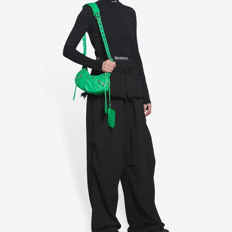 Balenciaga Le Cagole Shoulder Bag Xs Green-4