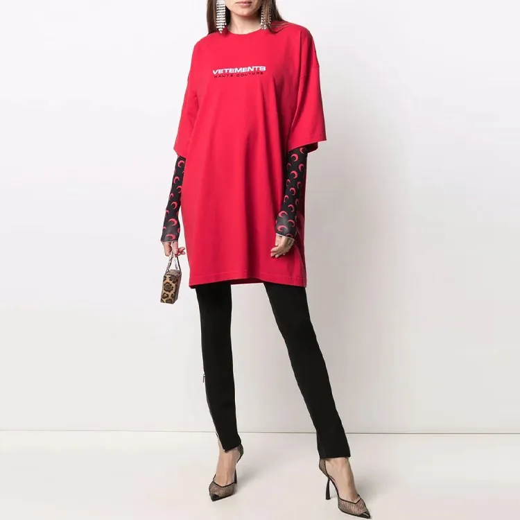 Vetements T-Shirts Unisex Red-4