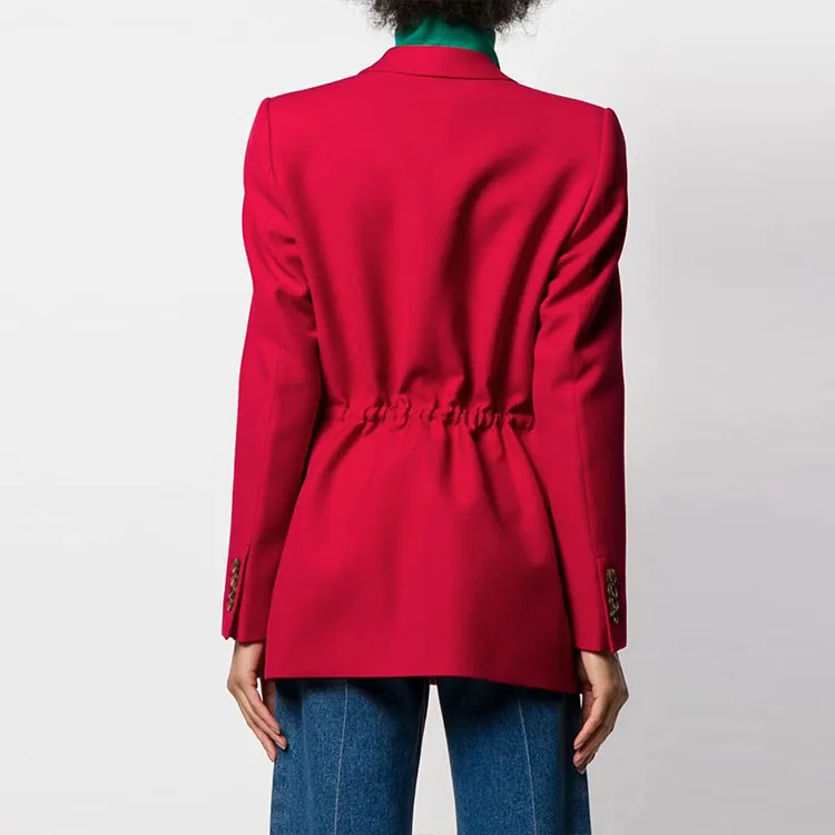 GUCCI FW21 Business Suit Coat Women's Red-3