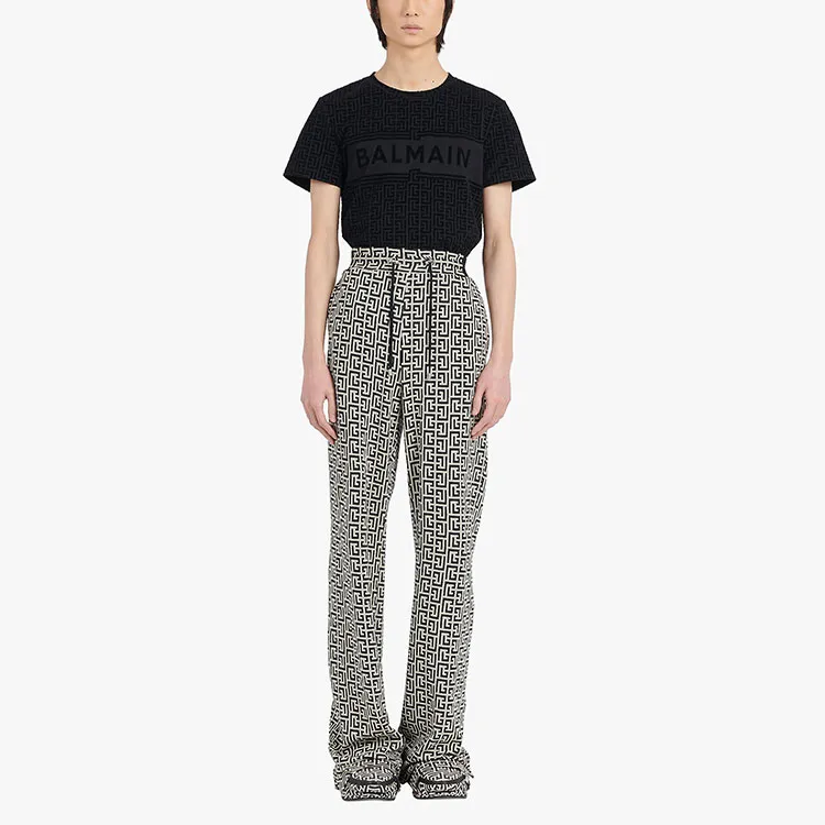 BALMAIN Monogram motif Trousers-2