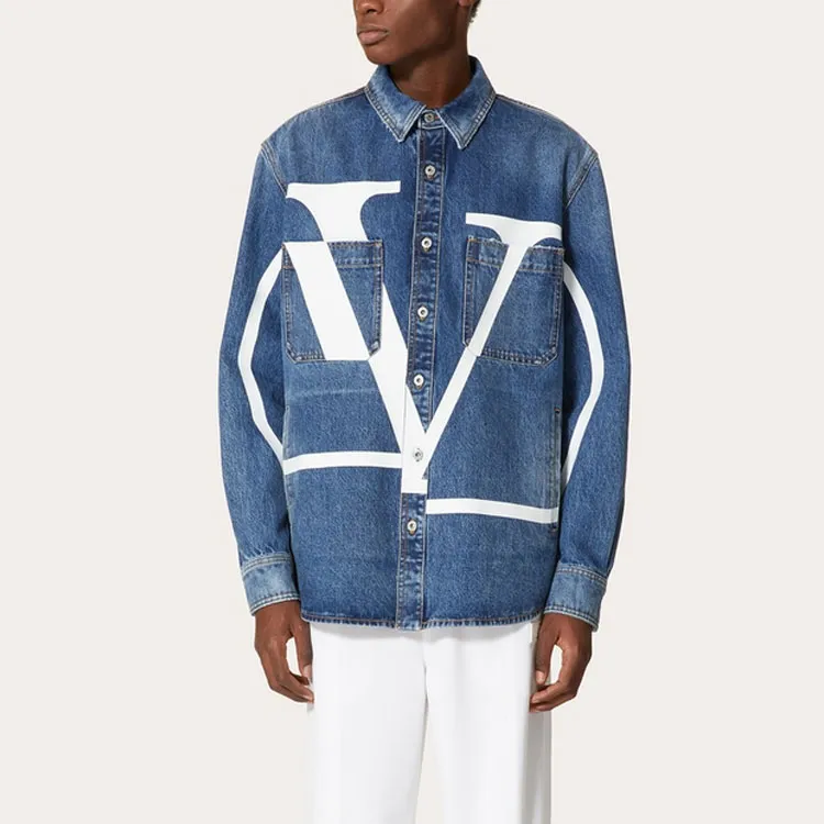 Valentino Shirt Men's Deep Navy Blue-2