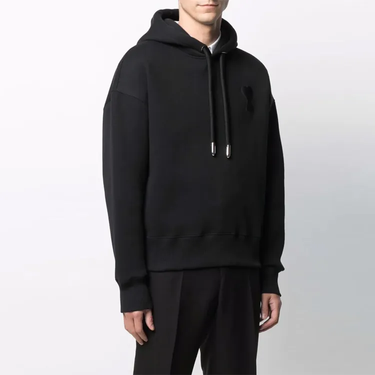 Ami Paris Ami De Coeur Tonal Hoodie-2