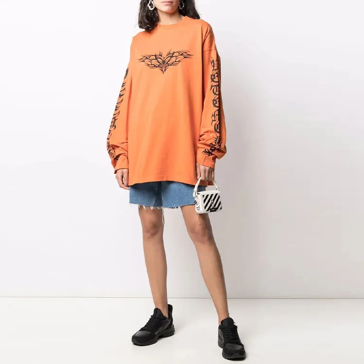 Vetements T-Shirts Men Orange-2