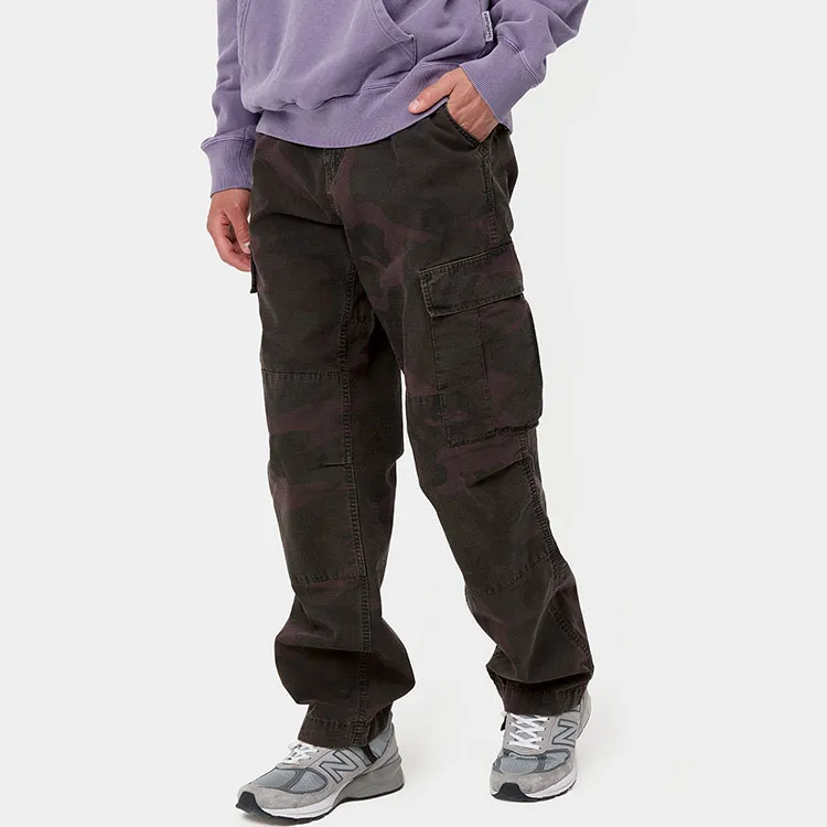 Carhartt WIP FW21 Regular Cargo Pant Cargo Pants Men's Camouflage Brown-2