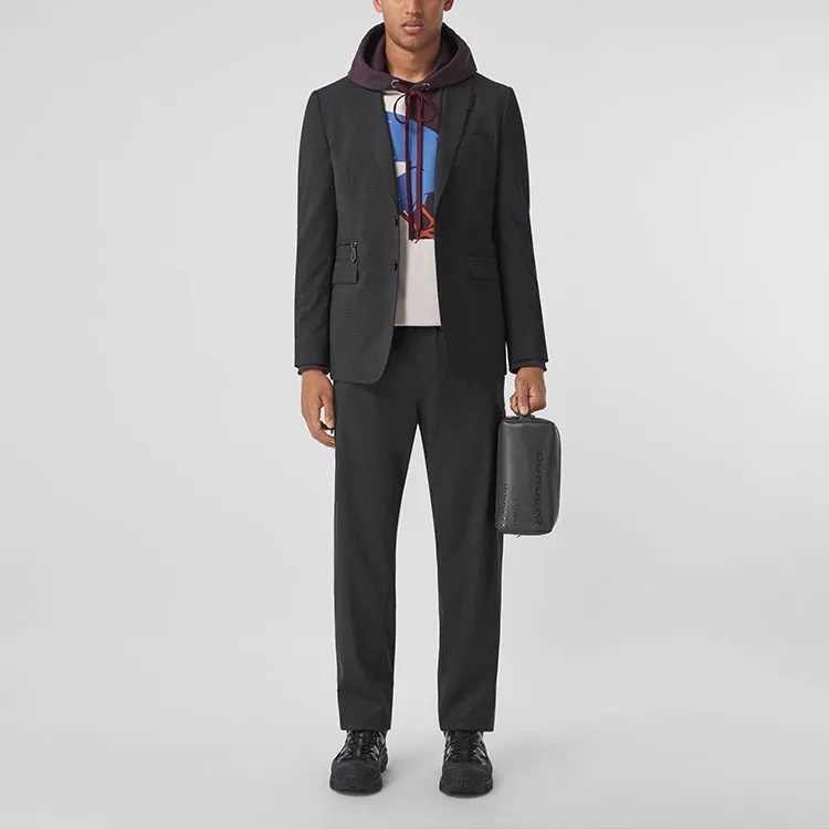 Burberry Stretch Wool Tailored Jacket-4