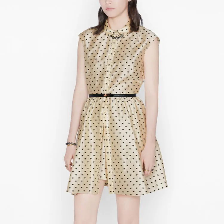 DIOR Sleeveless Dress Women's Yellow-4
