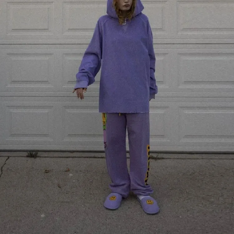 Drew House Dinosaur Series Knitted Sweatpants Unisex Lavender-4