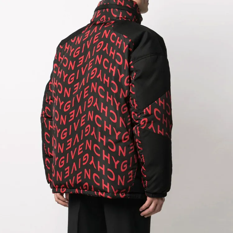 GIVENCHY Puffer Jacket Men's Black Red-2