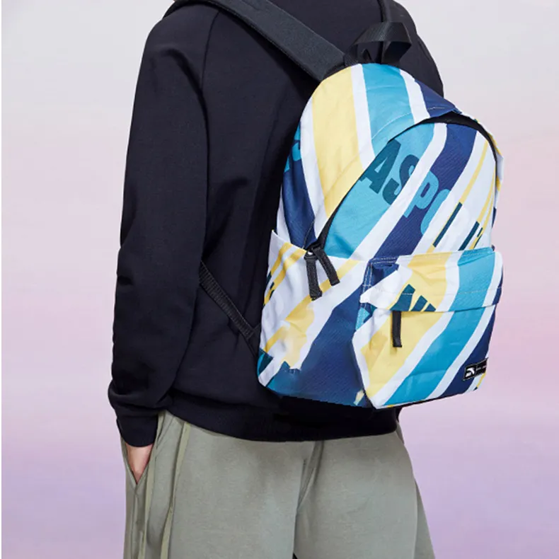 Anta Life Collection 600D*600D78T/PU Double Coated Backpack Regular Unisex Light Sky Blue-4
