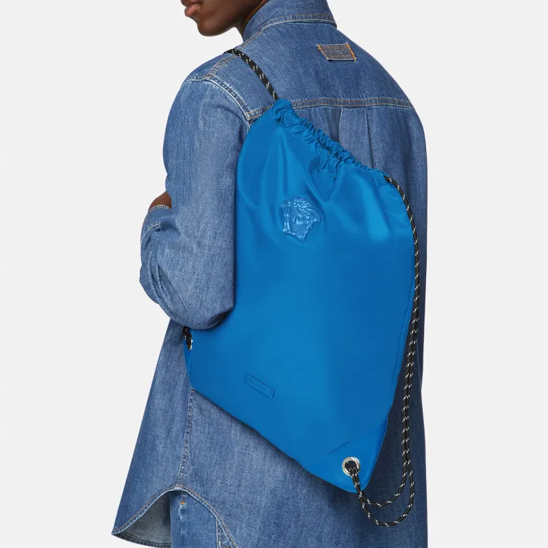 FANSIZHE La Medusa Nylon Backpack Men's Blue-5