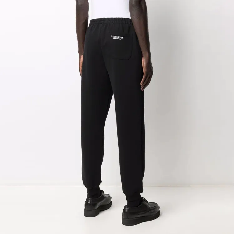 Vetements Knitted Sports Pants Men's Black-4