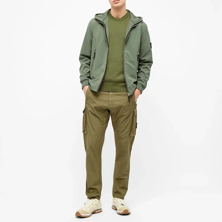 STONE ISLAND Jackets Men Army Green-1