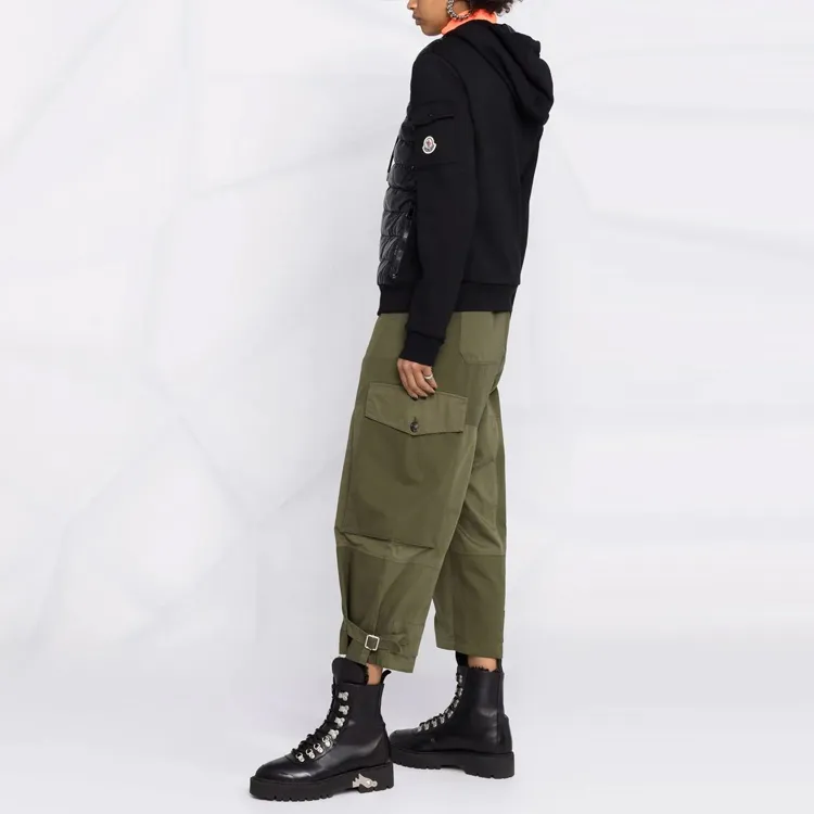 Moncler Quilted Zip Hoodie 'Black'-3