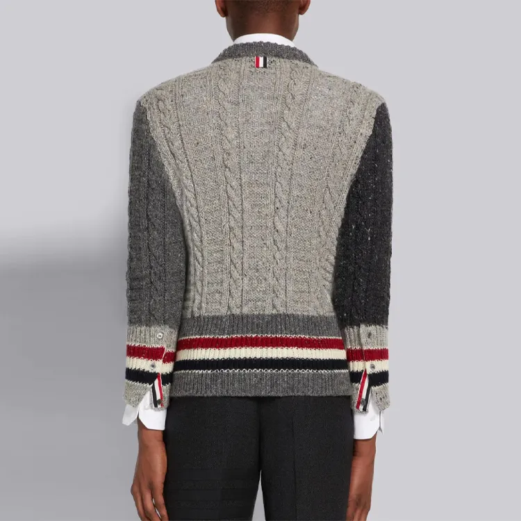 THOM BROWNE Sweaters Men Gray-4