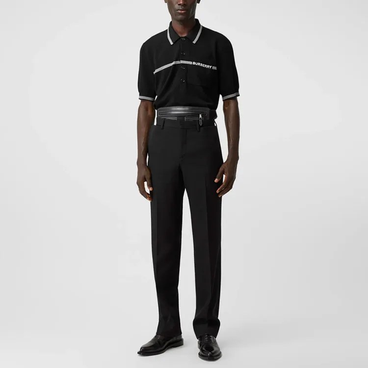Burberry Polo Shirts Men Black-2