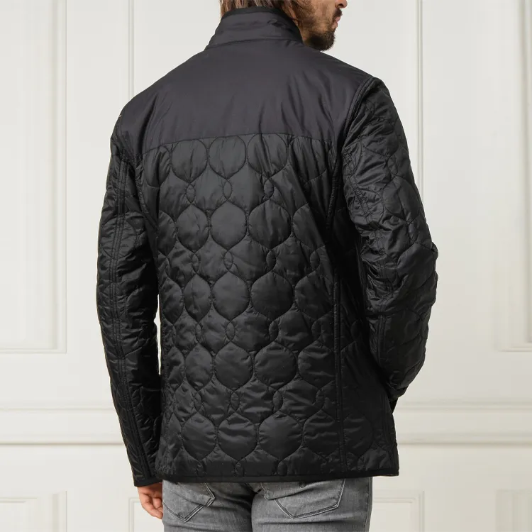 Zzegna FW21 Solid Color Stand Collar Puffer Jacket Men's Black-4