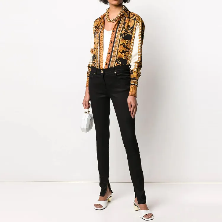 VERSACE Fitted Denim Skinny Jeans 'Black'-1